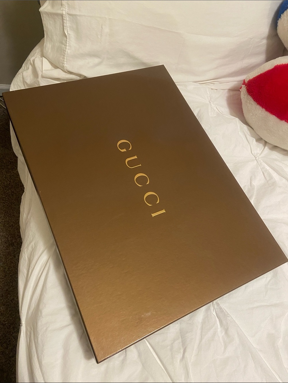 Gucci Brown Box with Gold Logo Lid